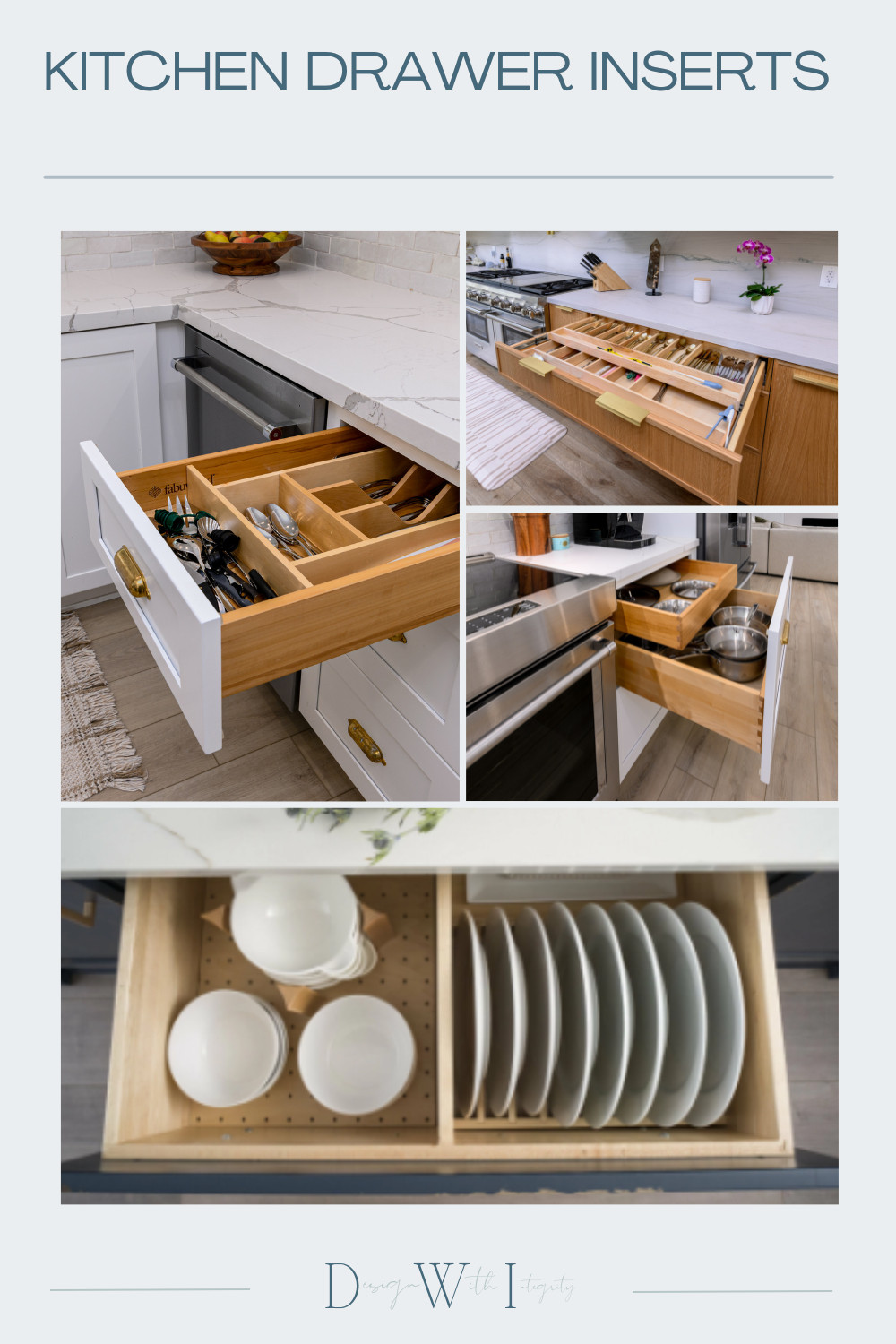 An organized kitchen starts with thoughtful design. From custom utensil trays to pegboard dish organizers and deep pot drawers, these drawer insert options help maximize every inch of your cabinetry. Whether you're planning a full remodel or simply looking to upgrade functionality, our design-build team can help you select the perfect inserts for your lifestyle.

We provide full-service kitchen remodeling, including cabinetry design, product supply, and expert installation—because your dream kitchen should work as beautifully as it looks.

Save this for your remodel checklist and follow for more smart storage solutions!

#KitchenOrganization #CustomCabinetry #DrawerInserts #KitchenRemodel #DesignBuild #FullServiceRemodel #SmartStorage #LTKHome #LTKKitchen #KitchenInspo #KitchenStorage #OrganizedKitchen #KitchenDesign #PegboardDrawers #PotDrawers #UtensilOrganizer #KitchenGoals #CaliforniaDesign #FunctionalKitchen #SemiCustomCabinetry #HomeRenovation #InteriorDesign #KitchenPlanner #DreamKitchen 

 #LTKHome