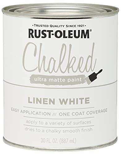 Rust-Oleum 285140 Ultra Matte Interior Chalked Paint 30 oz, 1 Quart, Linen White, 30 Fl Oz | Amazon (US)
