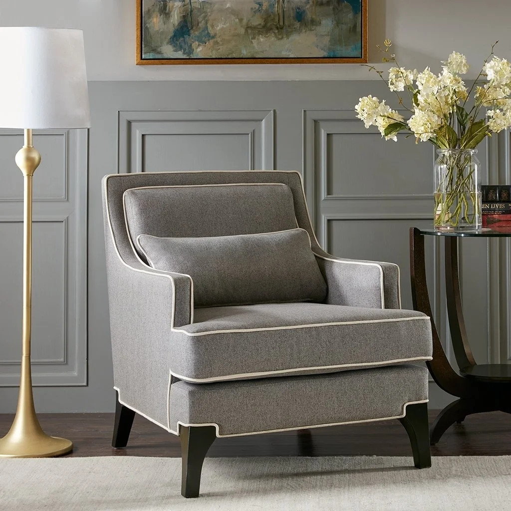Madison Park Signature Collin Arm Chair Grey/Black See below | Walmart (US)