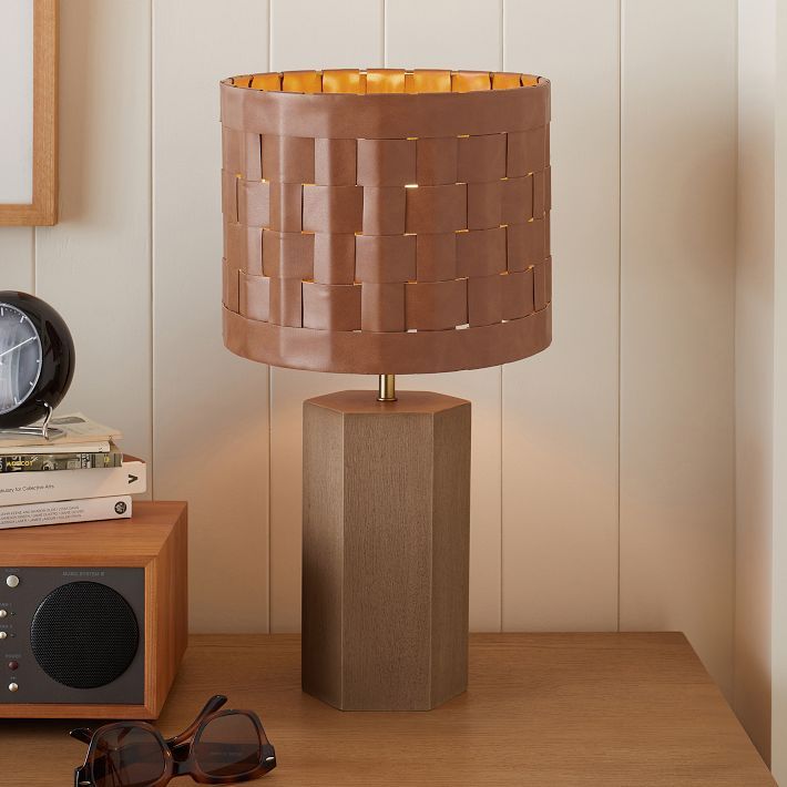 Westly Vegan Leather Table Lamp | Pottery Barn Teen