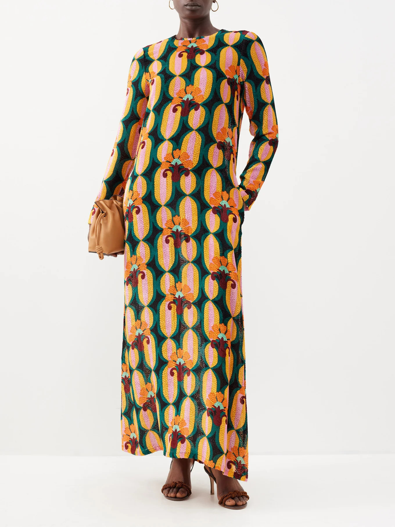 Arcturus-print velvet-devoré dress | La DoubleJ | Matches (US)