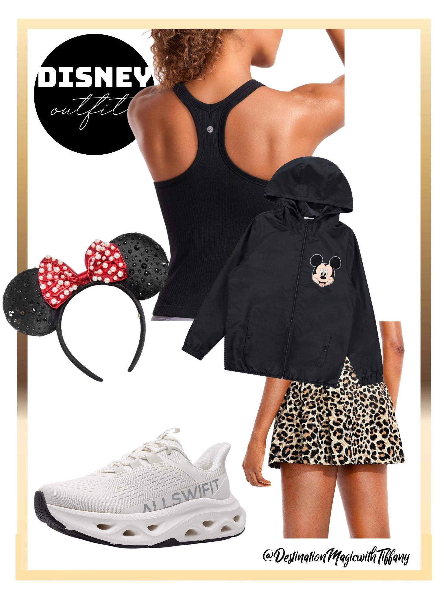 Sporty Disney outfit that works from rope drop to fireworks 🎀 This Minnie-inspired park outfit pairs a breathable athletic tank, leopard skort, lightweight Disney jacket, and supportive walking sneakers. Perfect for Walt Disney World or Disneyland when you need layers, comfort, and style for long theme park days. Everything linked.

#DisneyOutfit #DisneyOutfitInspo #ThemeParkOutfit #DisneyAdultStyle
#DisneyWorldOutfit #DisneylandStyle #ParkDayOutfit #DisneyFashion

#LTKTravel #LTKootd