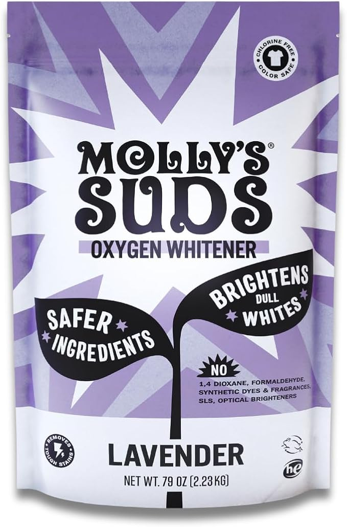 Molly's Suds Oxygen Whitener | Powerful Bleach Alternative, Chlorine Free & Color Safe | Brighten... | Amazon (US)
