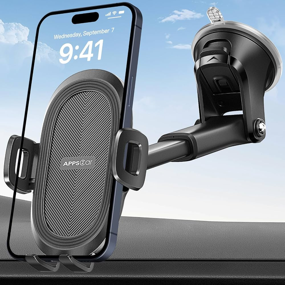 APPS2Car Suction Cup Phone Mount, Universal Phone Holders for Your Car Windshield/Dashboard/Windo... | Amazon (US)