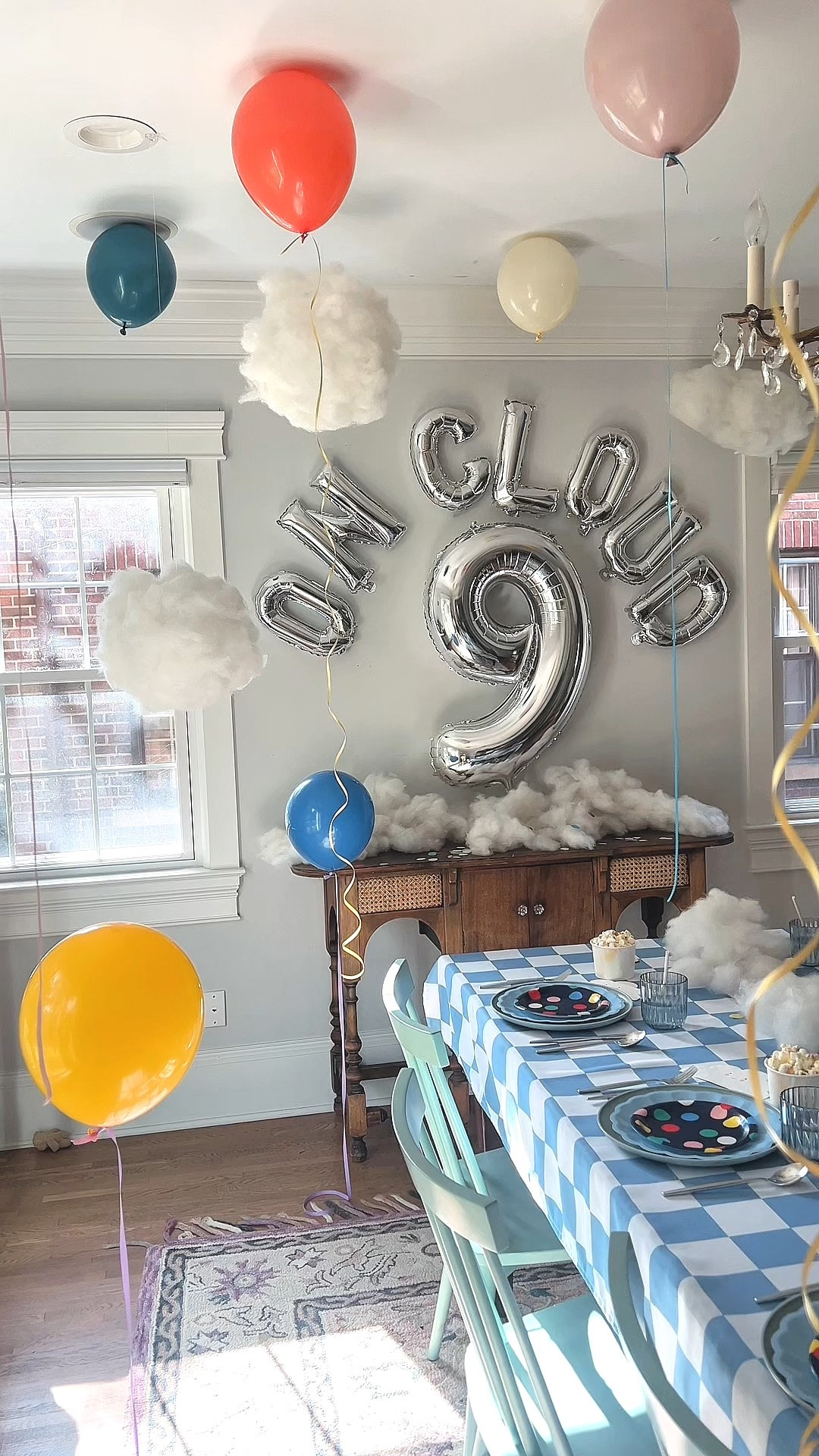 On Cloud 9 Birthday Party theme ! ☁️🎈🥳9️⃣ This theme is such a fun kids party idea if you’re looking for a birthday party theme for boys that is simple to put together but still feels unique. From the easy DIY floating clouds, to the cloud-inspired popcorn and marshmallow treats, and the playful balloon-topped cloud cake, every detail came together to celebrate our sweet little guy. 🥳

#LTKParties #LTKFamily #LTKKids
