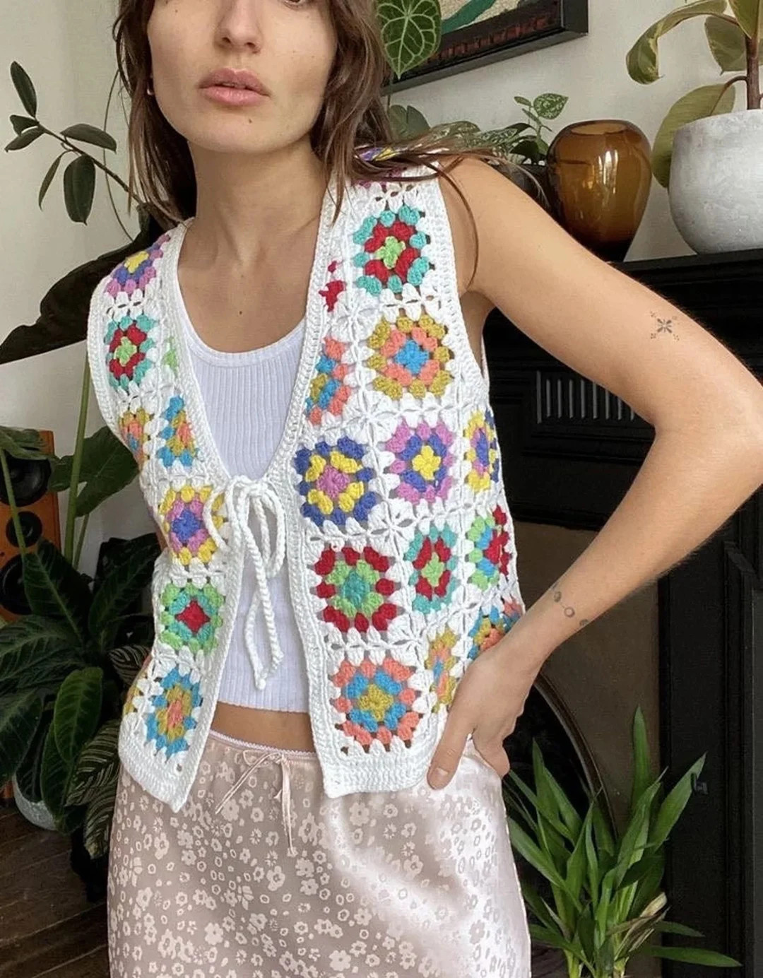 Crochet Vest, Granny Square Vest, Handmade Vest, Boho Vest, Summer Vest, Festival Clothing, Hand-... | Etsy (US)