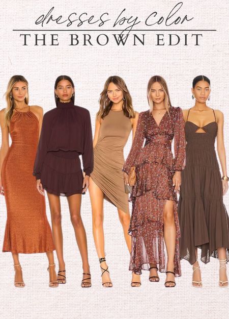Brown dresses for special occasions, weddings, and date nights! 

#LTKstyletip #LTKFind