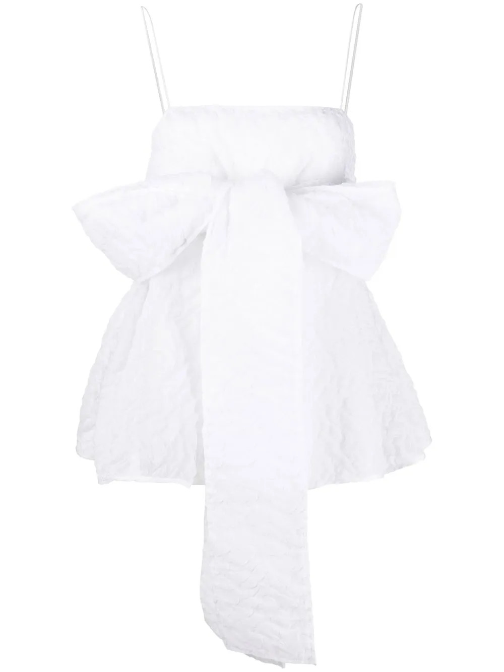 Cecilie Bahnsen Oversized Bow Detail Blouse - Farfetch | Farfetch Global