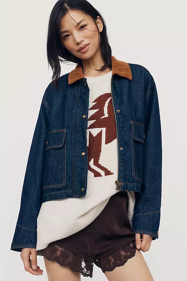 Out and About Cotton Denim Jacket | Anthropologie (US)