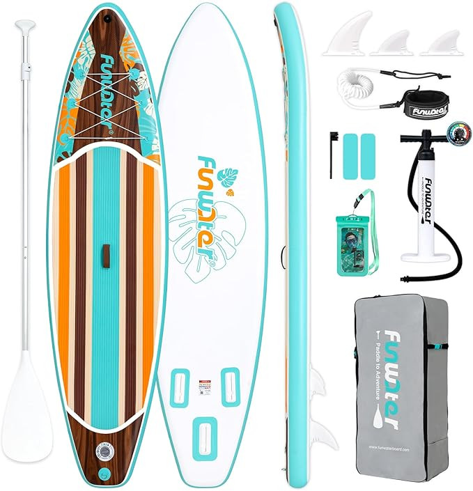 FunWater 11'/10'6" Inflatable Stand Up Paddle Board with Premium SUP Paddleboard Accessories, Wid... | Amazon (US)