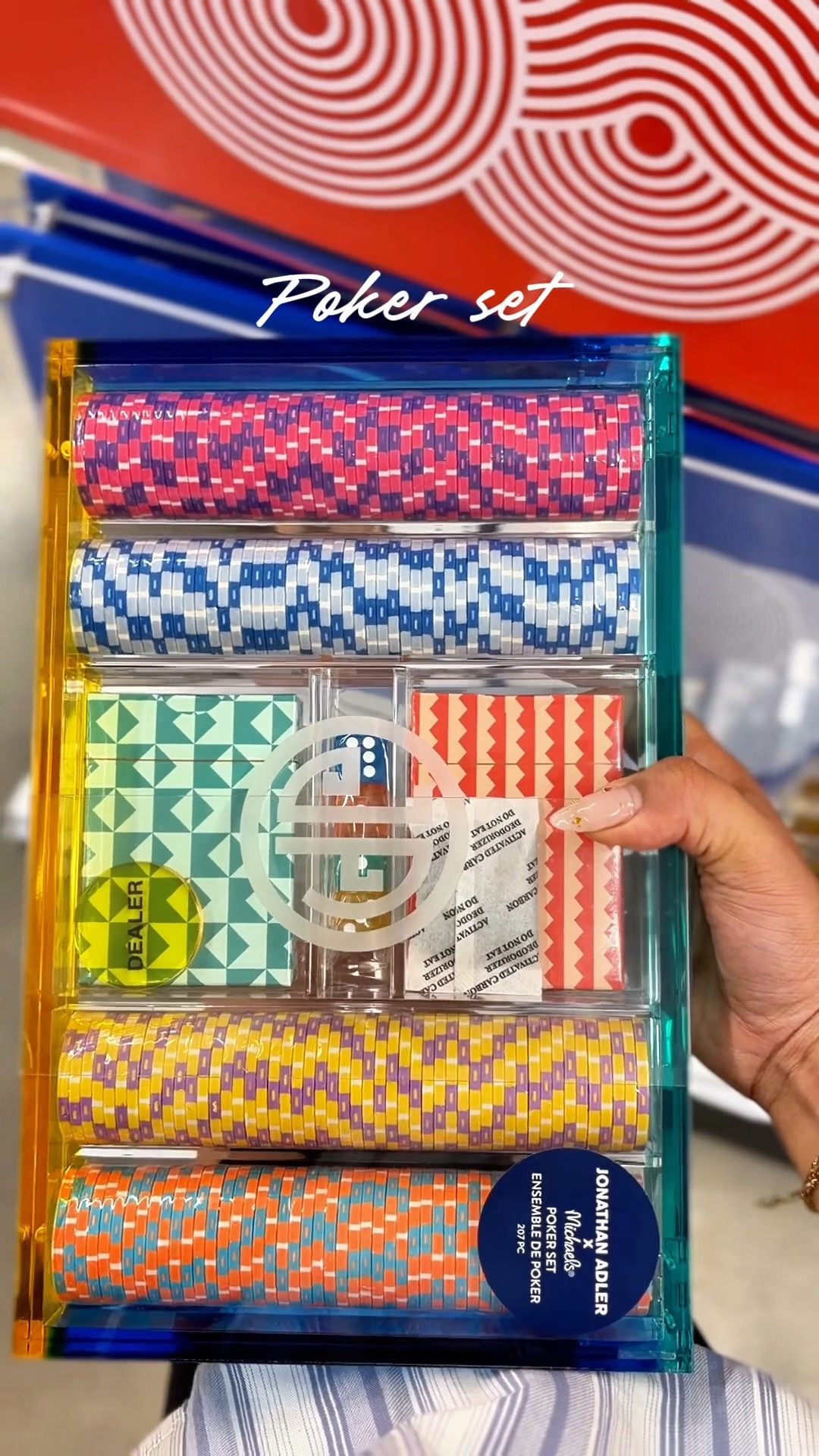 Excuse me, Michaels?! Since when are we selling luxury-looking game sets?

The Jonathan Adler collection has acrylic poker sets, colorful dominoes, statement Jenga sets, and every single piece looks like something you’d find styled on a designer coffee table. Equal parts game night and home decor.

Currently trying to convince myself I don’t need all of them. 🎲✨ @Michaels #GameRoomDecor #CoffeeTableBooksAndGames #HomeDecorFinds #JonathanAdler #LuxuryHomeDecor #GameNightEssentials #AcrylicDecor #LTKHome #HomeEntertaining #DesignerInspired