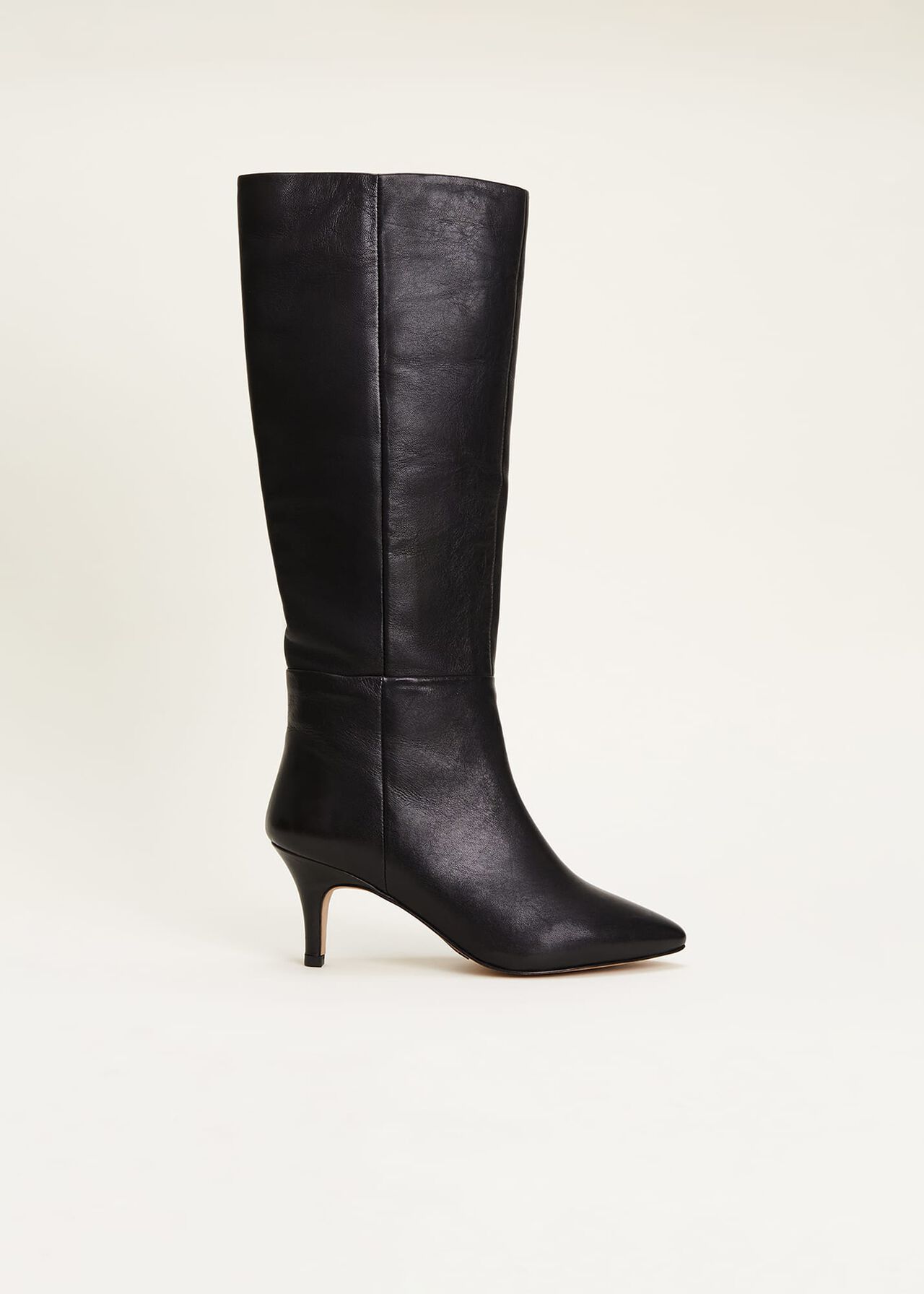 Leather Panelled Knee High Boot | Phase Eight (UK)