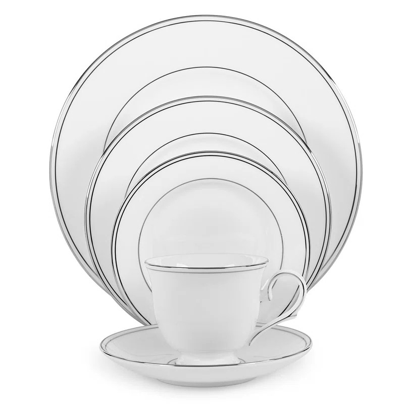 Lenox Federal Platinum Bone China 5 Piece Place Setting, Service for 1 | Wayfair North America