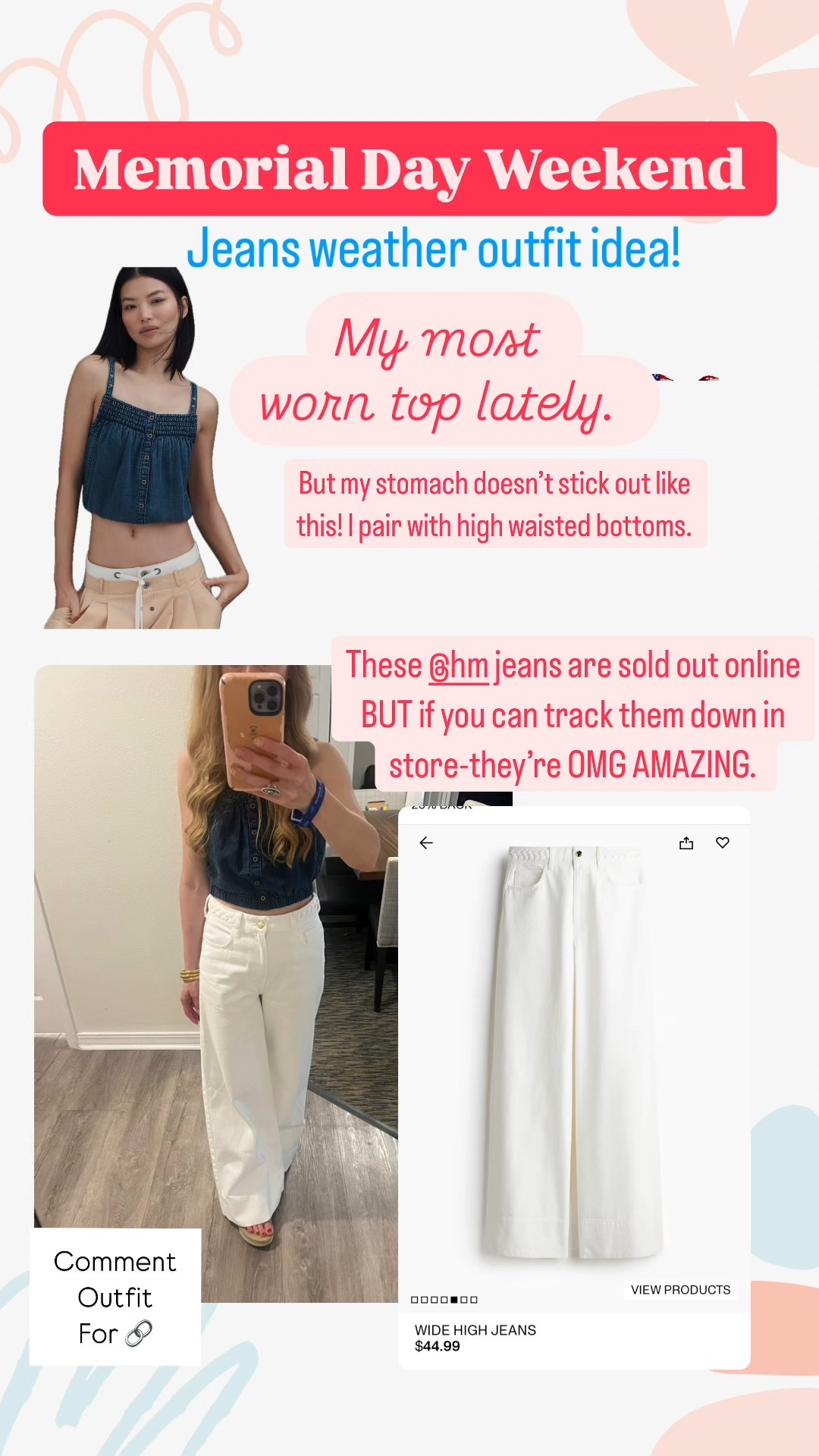 Wearing an XS in the top. Grabbed a 4 in the jeans bc that’s what they had in store but I like the slightly baggy fit! 

#LTKFindsUnder100 #LTKSeasonal #LTKFindsUnder50