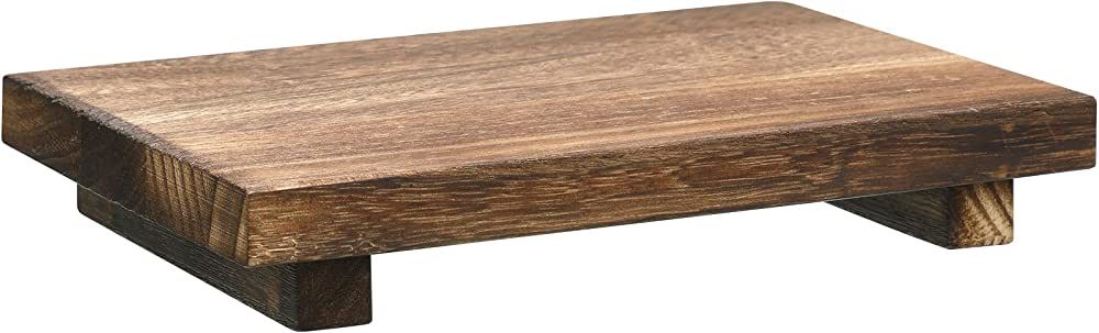 Amazon.com: Nuogo Wood Riser Tray Soap, Pedestal for Kitchen Counter Sink Stand Decorative Rustic... | Amazon (US)