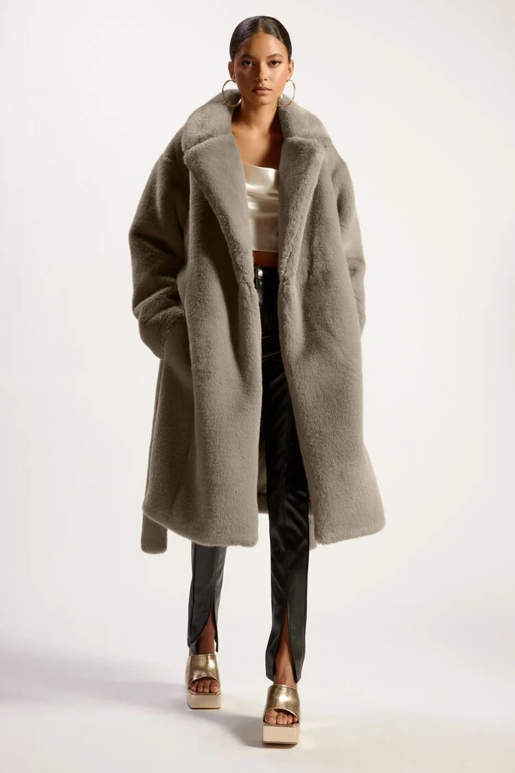 Faux Fur Belted Coat | Forever 21 (US)