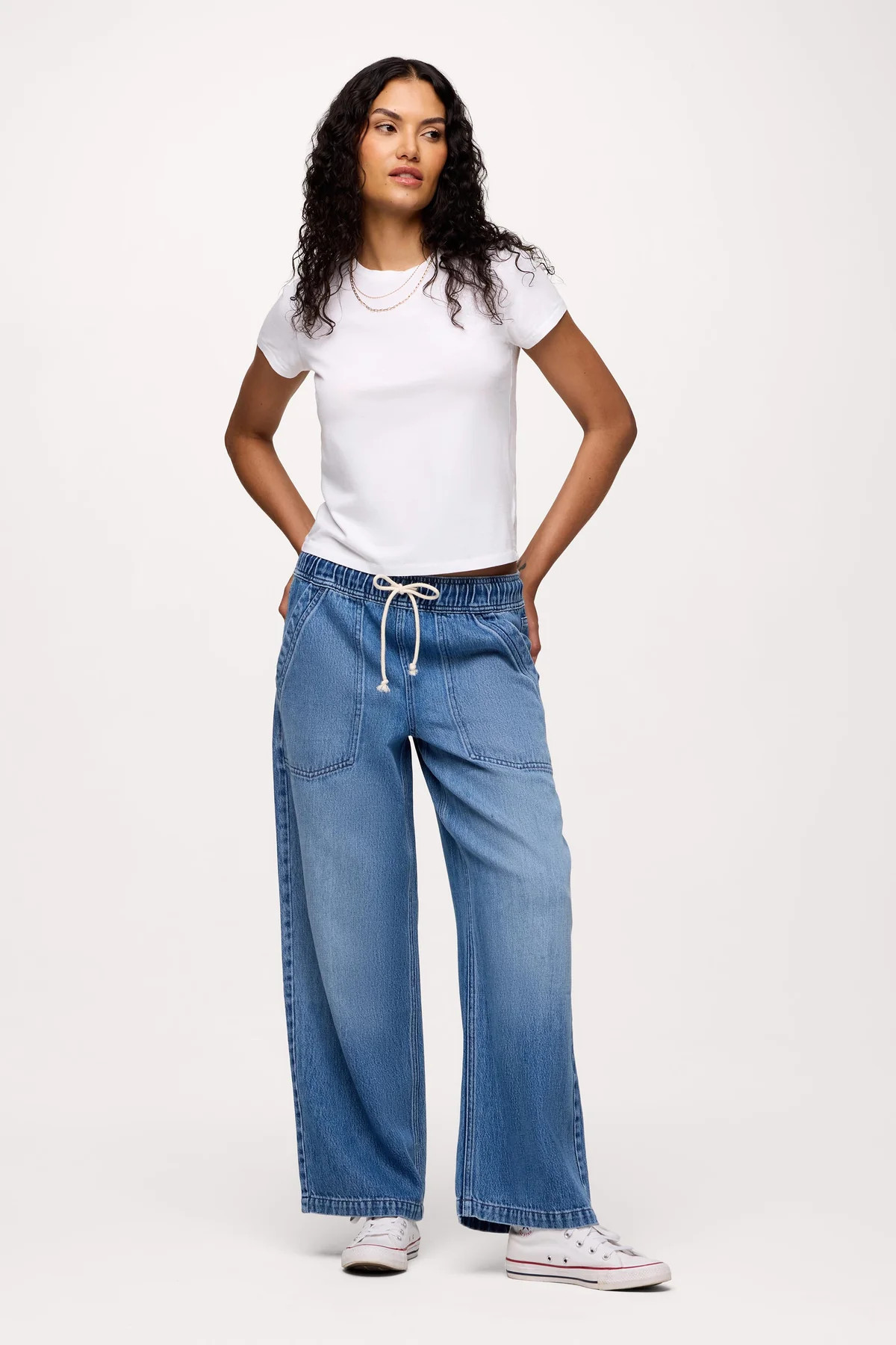 Pull-On Wide Leg Jean | Everyday Comfort | Nuuds | nuuds