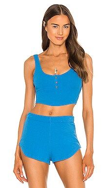 Free People X FP Movement Luxe Rib Snap Tank in St. Tropez from Revolve.com | Revolve Clothing (Global)