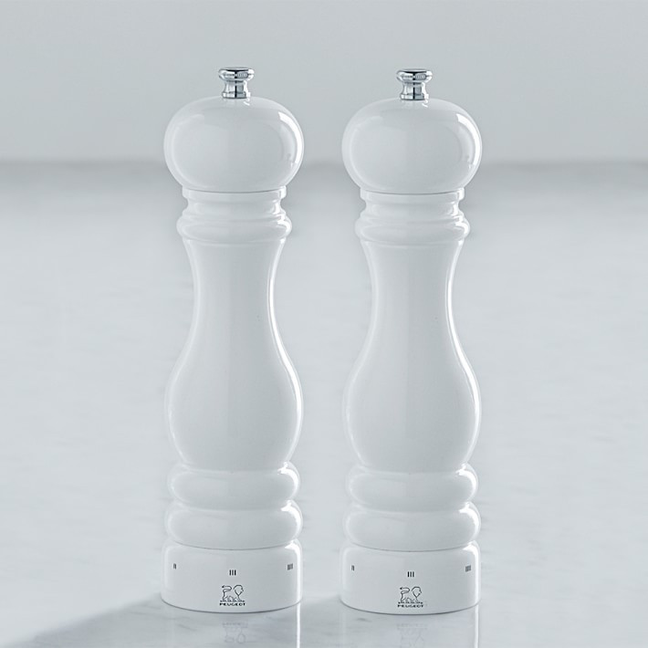 Peugeot Paris U Select Salt & Pepper Mills, White Lacquer | Williams-Sonoma