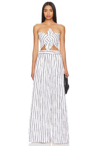 Clementine Top in Black & White Stripe | Striped Top | Striped Pants Outfit | Revolve Clothing (Global)