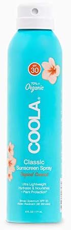 COOLA Organic Sunscreen & Sunblock Spray, Skin Care for Daily Protection, Broad Spectrum SPF 30, | Amazon (US)