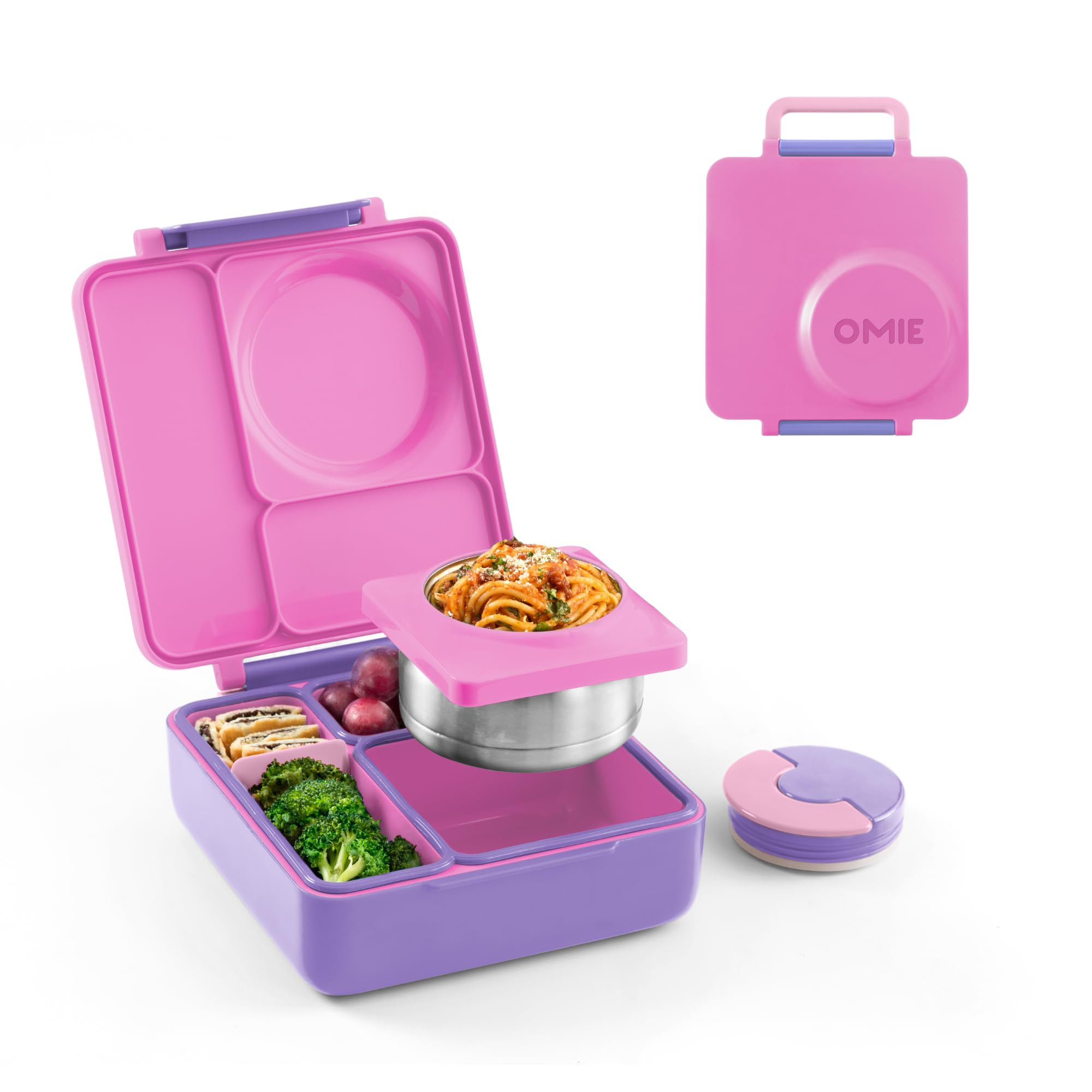 OmieBox Bento Box for Kids - Insulated Bento Lunch Box with Leak Proof Vacuum Insulated Food Jar ... | Amazon (US)