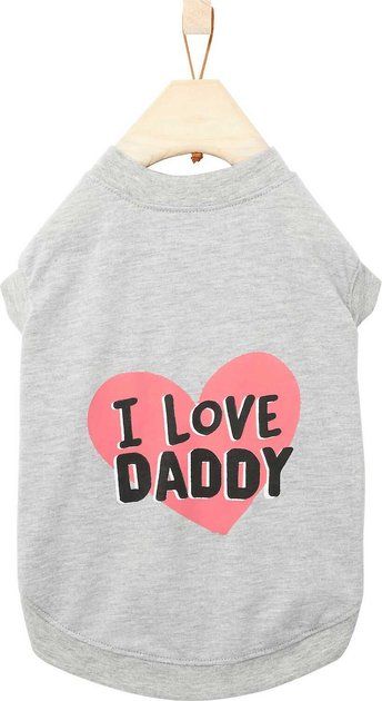 Frisco I Love Daddy Dog & Cat T-Shirt, Gray, Small | Chewy.com