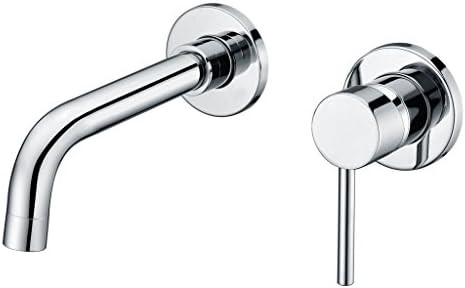Sumerain Wall Mount Bathroom Faucets,Single Handle with Brass Rough-in Valve in Modern Chrome Fin... | Amazon (US)
