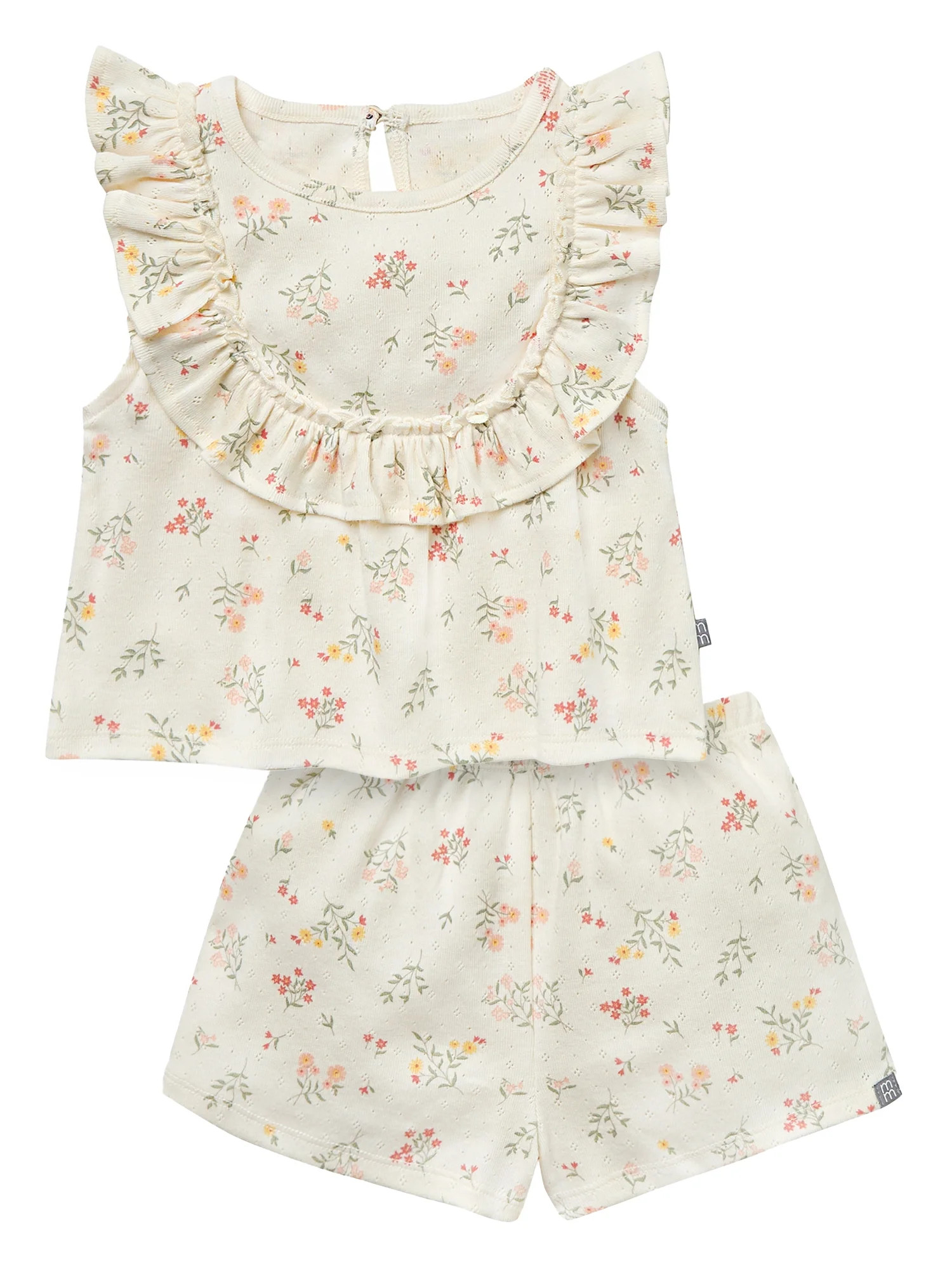 Modern Moments Toddler Girl Eyelet Ruffle Short Set, 2-Piece, Sizes 12M-5T | Walmart (US)