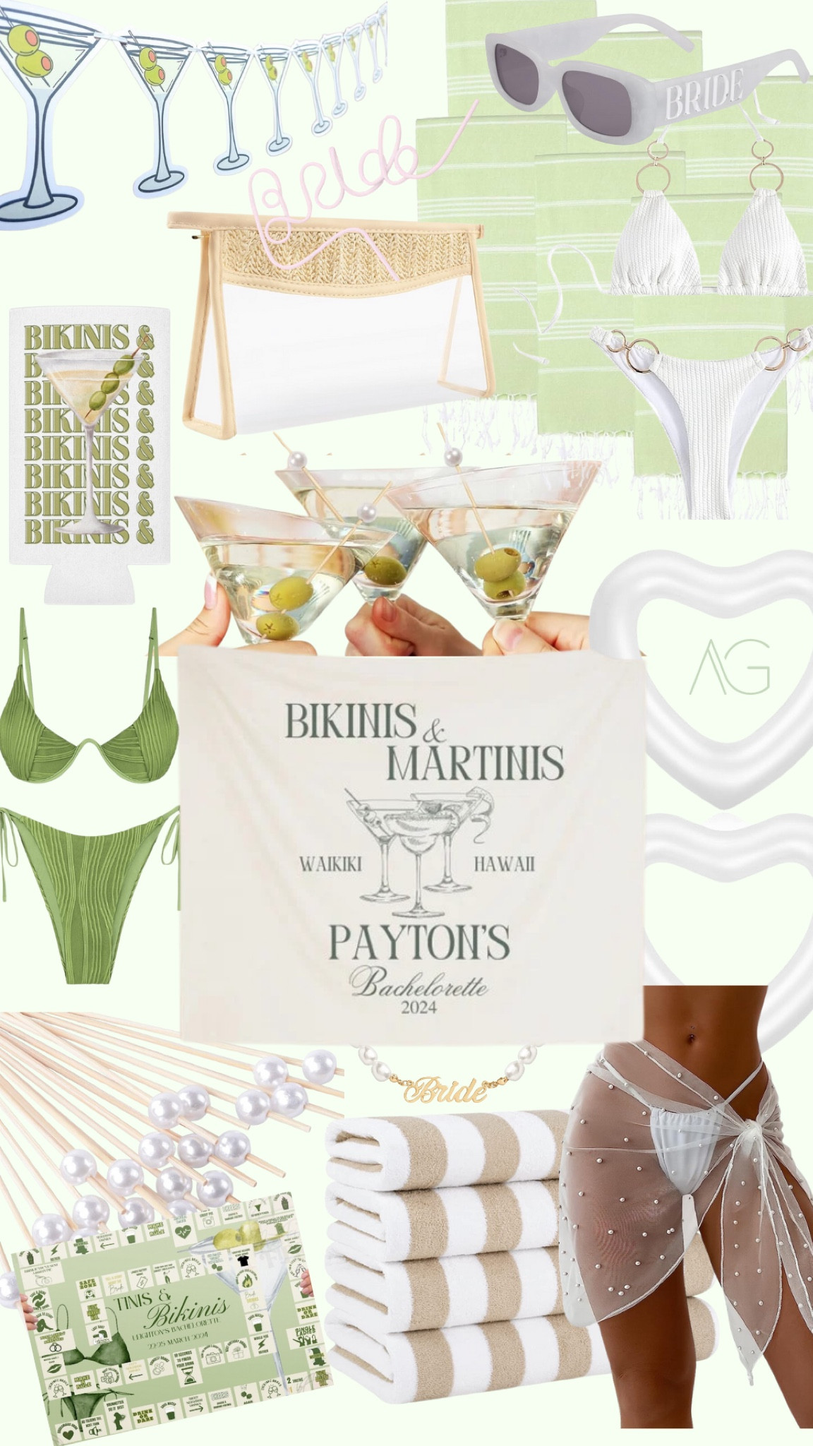 Bikinis and martinis bachelorette party theme and decor! Coastal beach bride!

#LTKParties #LTKSwim #LTKWedding