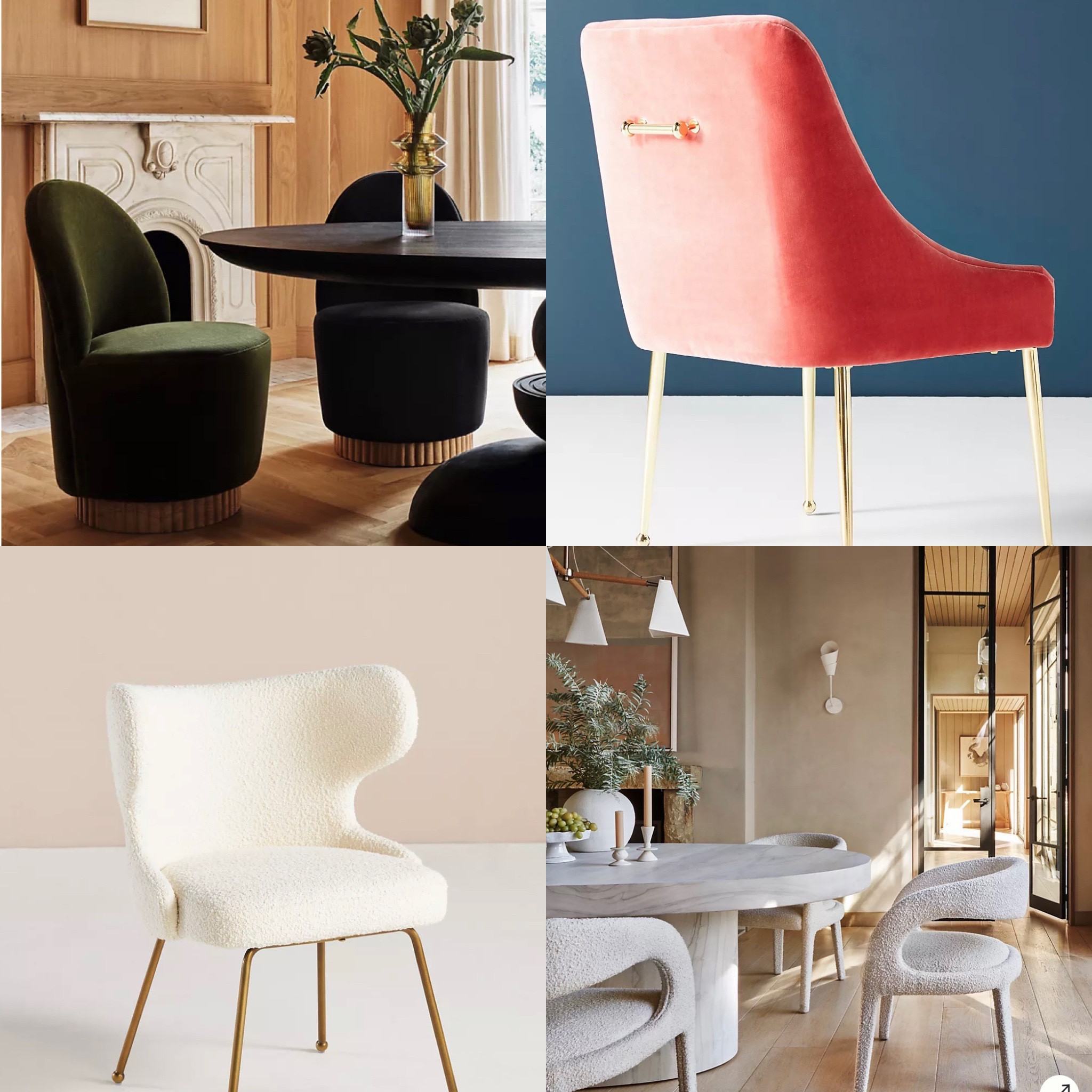 Either comfy cream boucle or luxury velvet, these dining chairs will elevate your dining room elegantly. Now 40% off at Anthropology. Don’t miss the great opportunity to save! #diningchair #sale 

#LTKGiftGuide #LTKHoliday #LTKhome