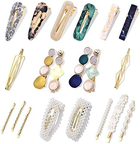 20Pcs Pearl Hair Clips - Cehomi Fashion Korean Style Pearls Hair Barrettes Sweet Artificial Macar... | Amazon (US)