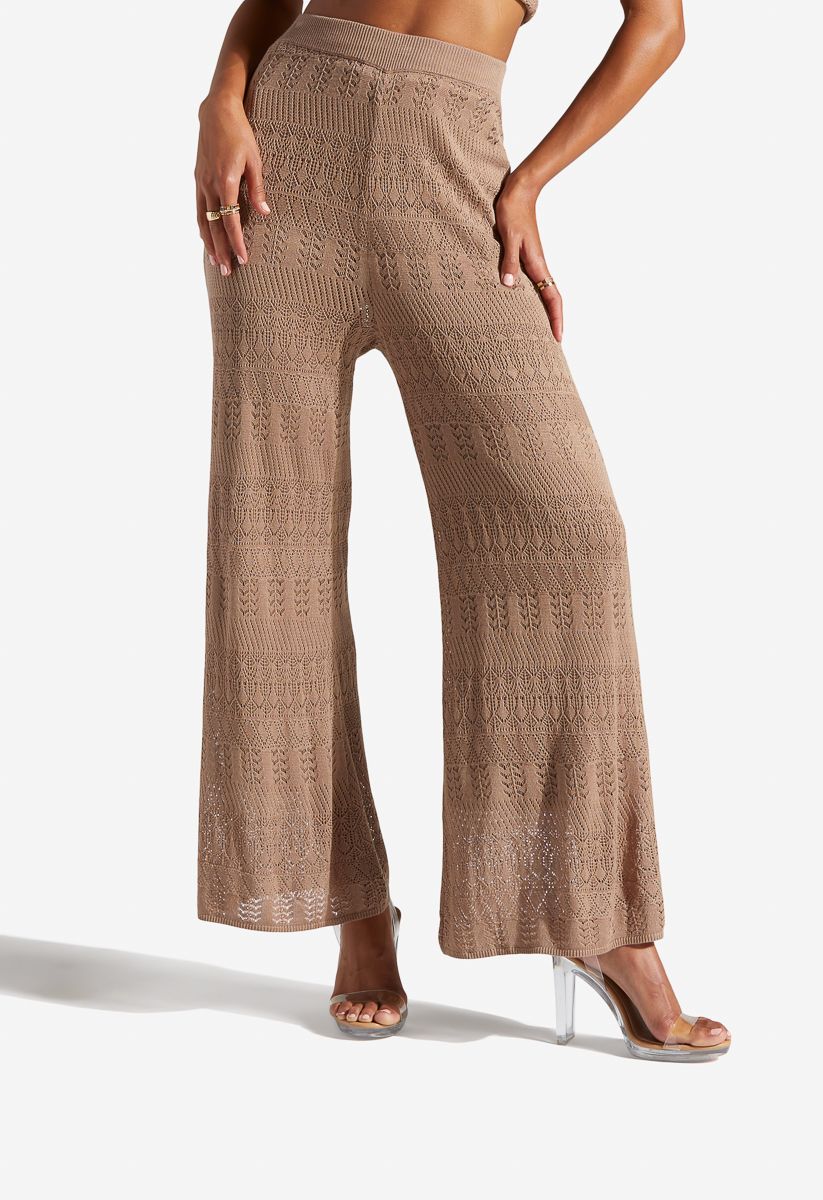 CROCHET POINTELLE KNIT PANT | ShoeDazzle Affiliate