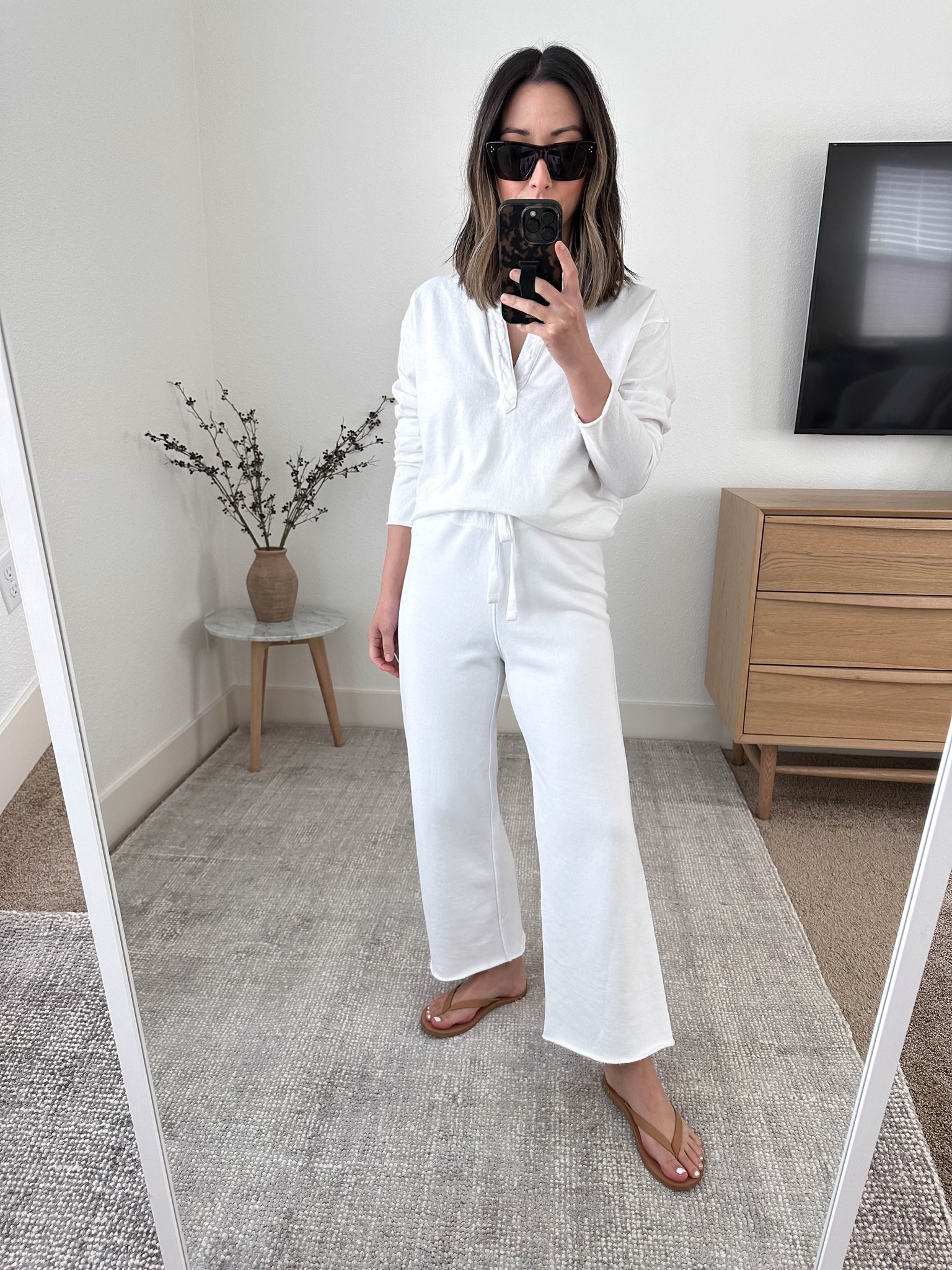 Frank & Eileen  loungewear set.  Collard shirt and petite friendly pants. Also love these Beek sandals. 

Frank & Eileen shirt xs
Frank & Eileen pants xs
Beek sandals 5
Celine sunglasses 

#LTKshoecrush #LTKhome