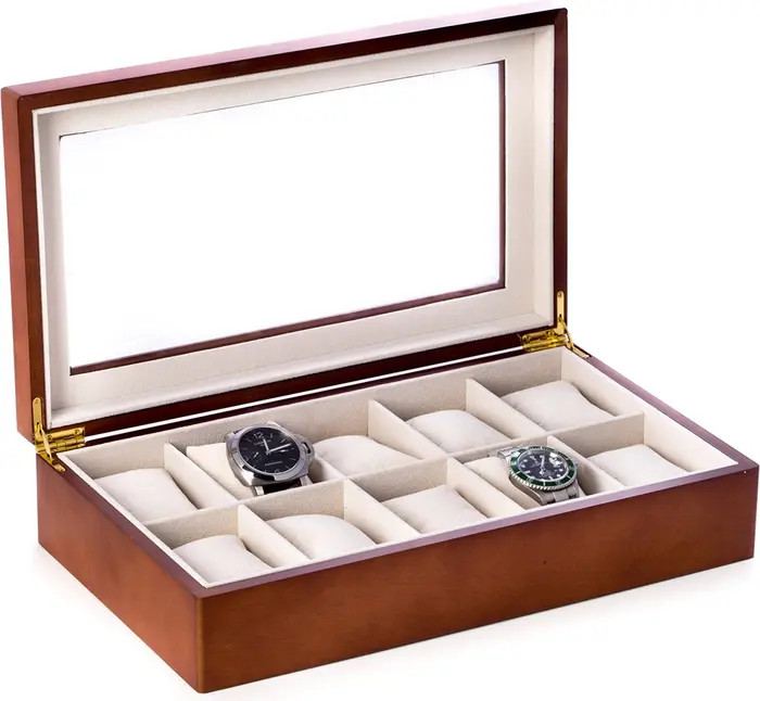 Bey-Berk Cherry Wood 10-Watch Case | Nordstrom | Nordstrom