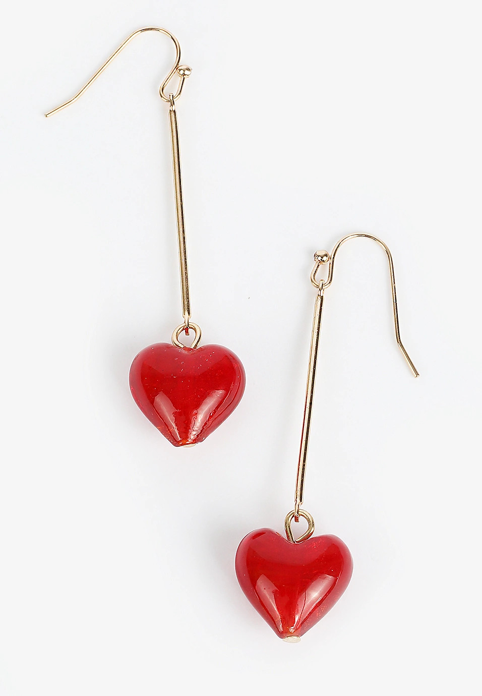 Red Cherry Heart Drop Earrings | Maurices