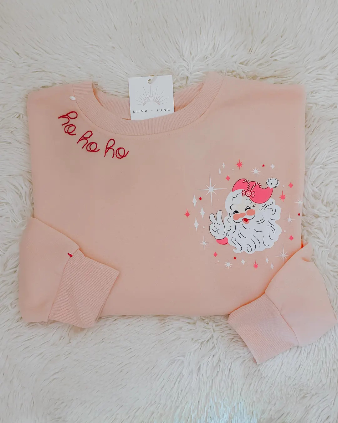 Stick and Stitch Ho Ho Ho Christmas Custom Neck Embroidery Sticker Curved Collar DIY Embroidered ... | Etsy (US)