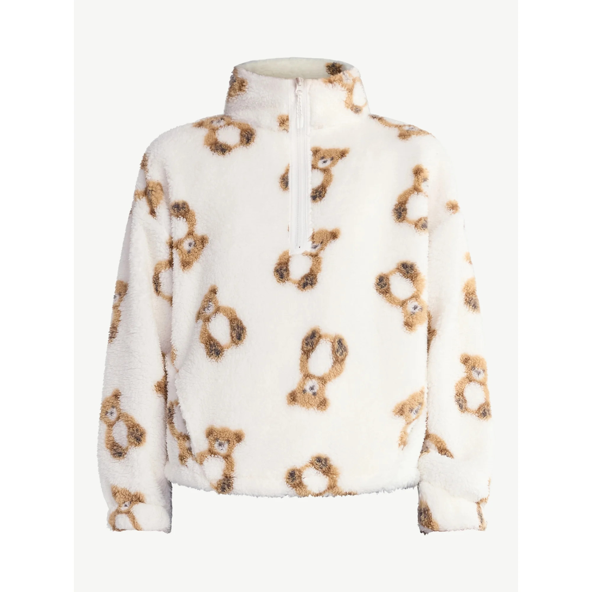 No Boundaries Plush Half-Zip Pullover, Women's | Walmart (US)