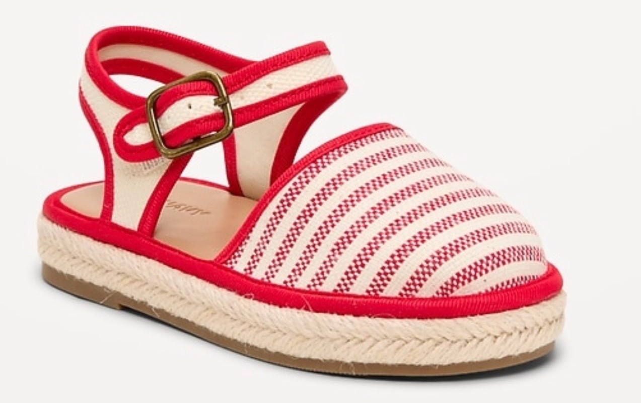 50% off toddler girls shoes and sandal. espadrilles. Toddler sandals. Kids sandals. Red sandals. Red. Summer sandals. Vacation sandals. Girls sneakers. School sneakers. Camp sneakers. Camp. Camp shoes. Camp sandals. Old navy. Sandal sale. Shoe sale 

#LTKKids #LTKSeasonal #LTKSaleAlert