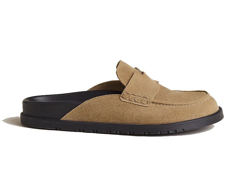 Hermes Go Mule Beige Argile Suede Calkskin (Men's) | StockX
