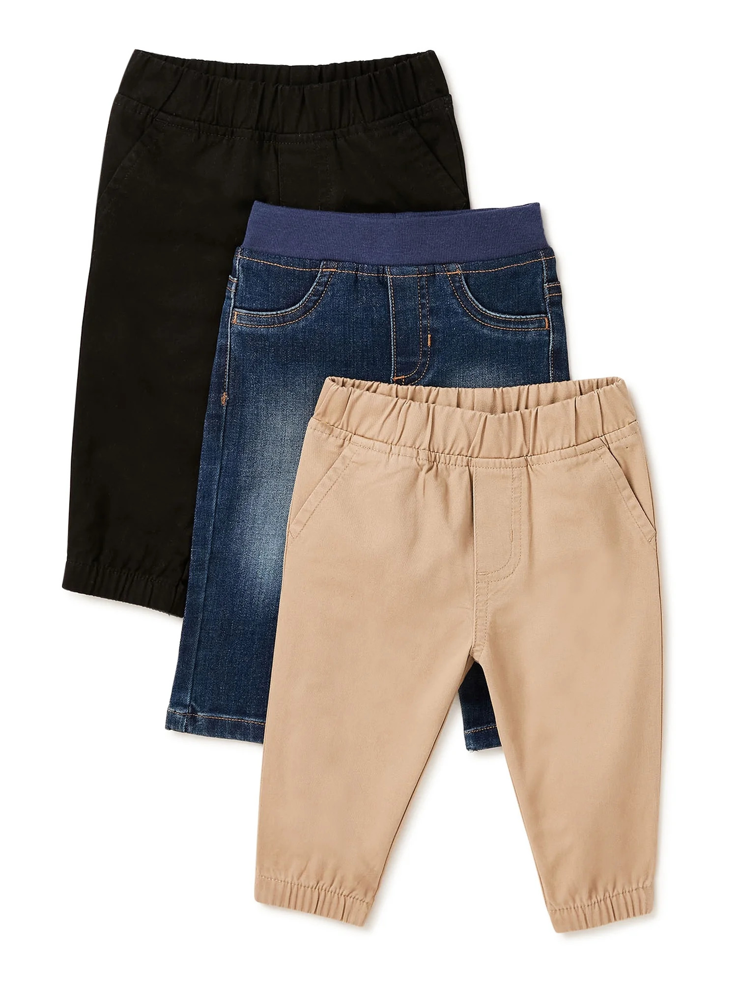 Garanimals Baby Boys' Basic Woven Pants, 3-Pack, Sizes 0/3M-24M - Walmart.com | Walmart (US)