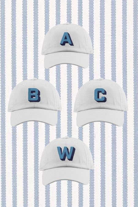 Monogram hats for toddler, kids and adults! 