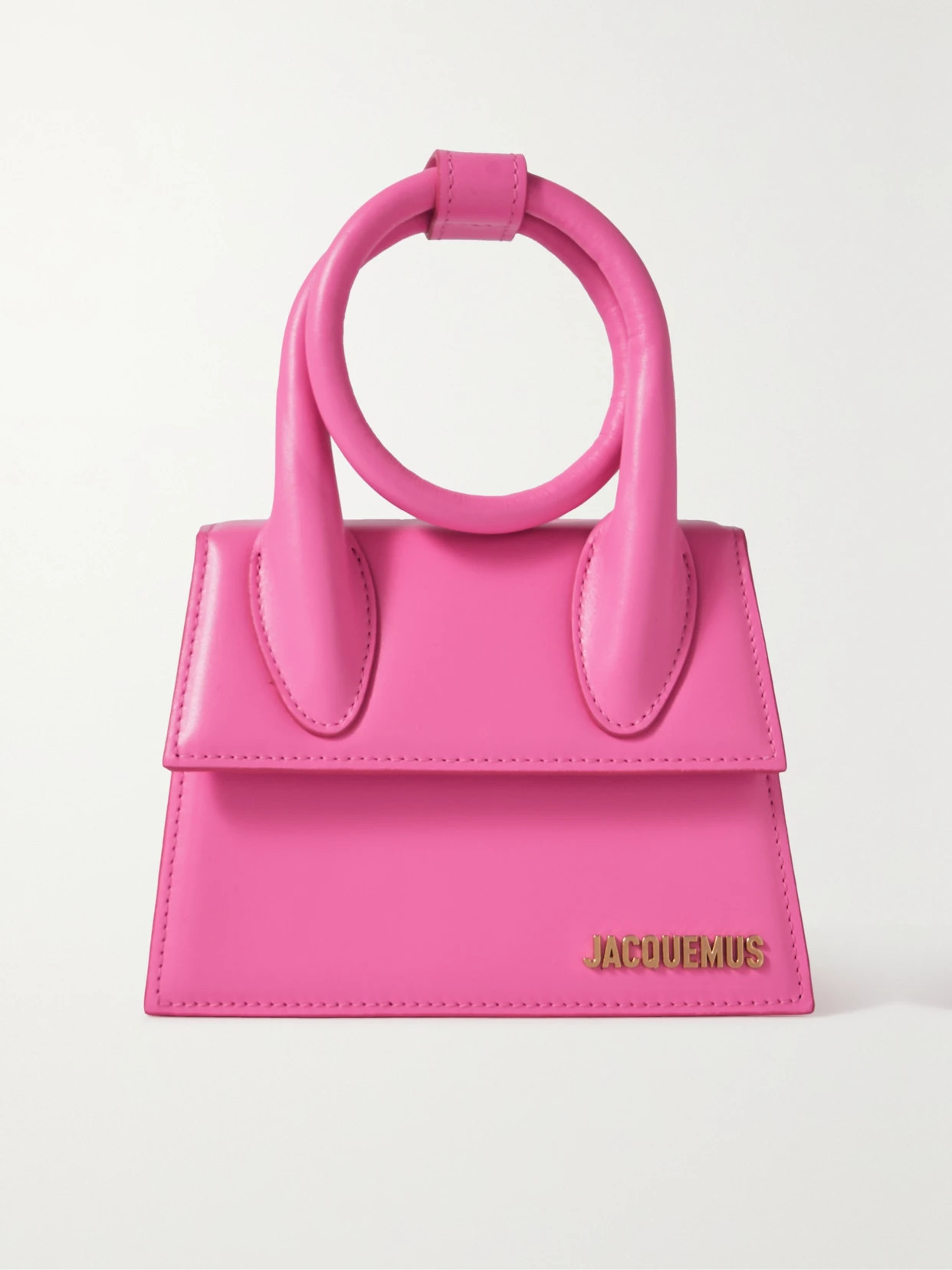Jacquemus - The Chiquito Noeud Leather Shoulder Bag - Pink | NET-A-PORTER (UK & EU)