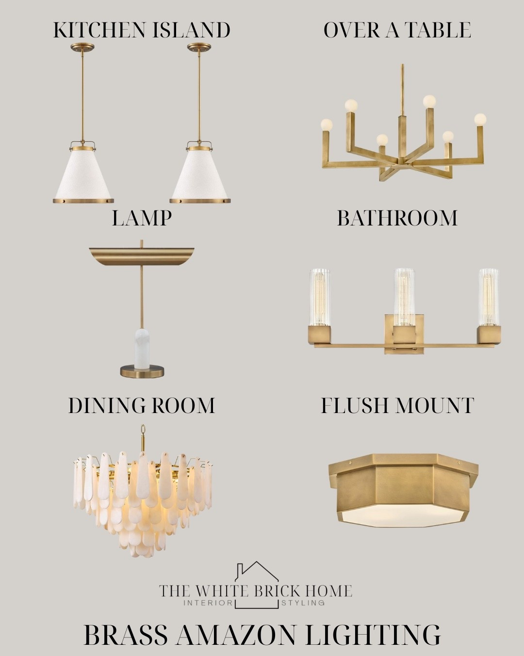 Beautiful brass lighting options that can be easily sourced through Amazon! I love this alabaster chandelier for a dining room - it would add an element of interest above a table! 
🖤🖤
Lighting, light fixtures, chandelier, kitchen lighting, brass lighting, bathroom lighting, table lamp, flush mount, alabaster chandelier, lamp, flush mount, brass lights, bathroom lighting, kitchen island lighting, kitchen, dining room, dining room lighting, dining room chandelier, Amazon, Amazon home 



#LTKStyleTip #LTKSaleAlert #LTKHome
