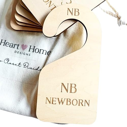 Modern Double-Sided Baby and Toddler Closet Dividers, Nursery Closet Organizers – Set of 7 Durable Child Closet Size Dividers Decor | Amazon (US)