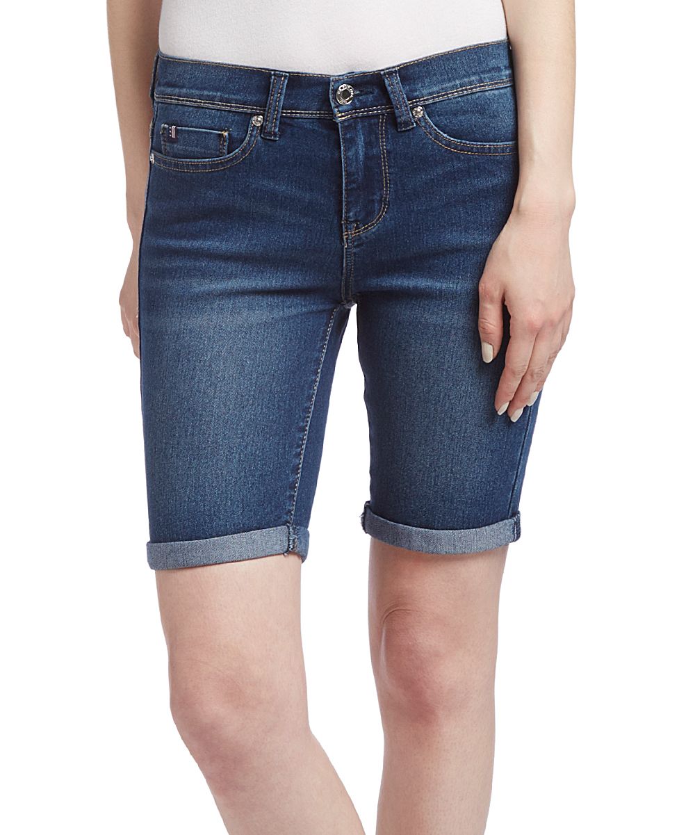 U.S. Polo Assn. Women's Denim Shorts DARK - Dark Vintage Denim Bermuda Short - Women | Zulily