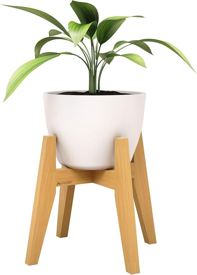 Mid Century Plant Stand, Indoor Wooden Flower Pot Holder Stands- Modern Plants Display Rack/Pedes... | Amazon (CA)