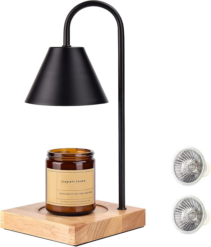 Candle Warmer Lamp for Jar Candles Dimmable Electric Candle Top Warmer Melting Lamp Black | Amazon (US)