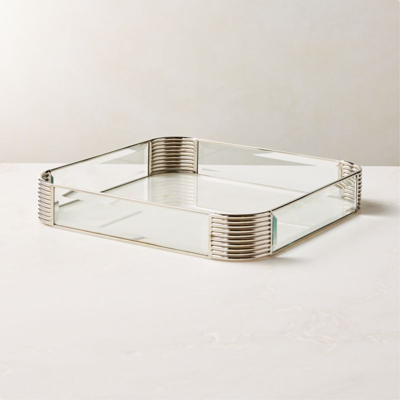 Dame Glass Tray + Reviews | CB2 | CB2