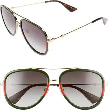 57mm Aviator Sunglasses | Nordstrom